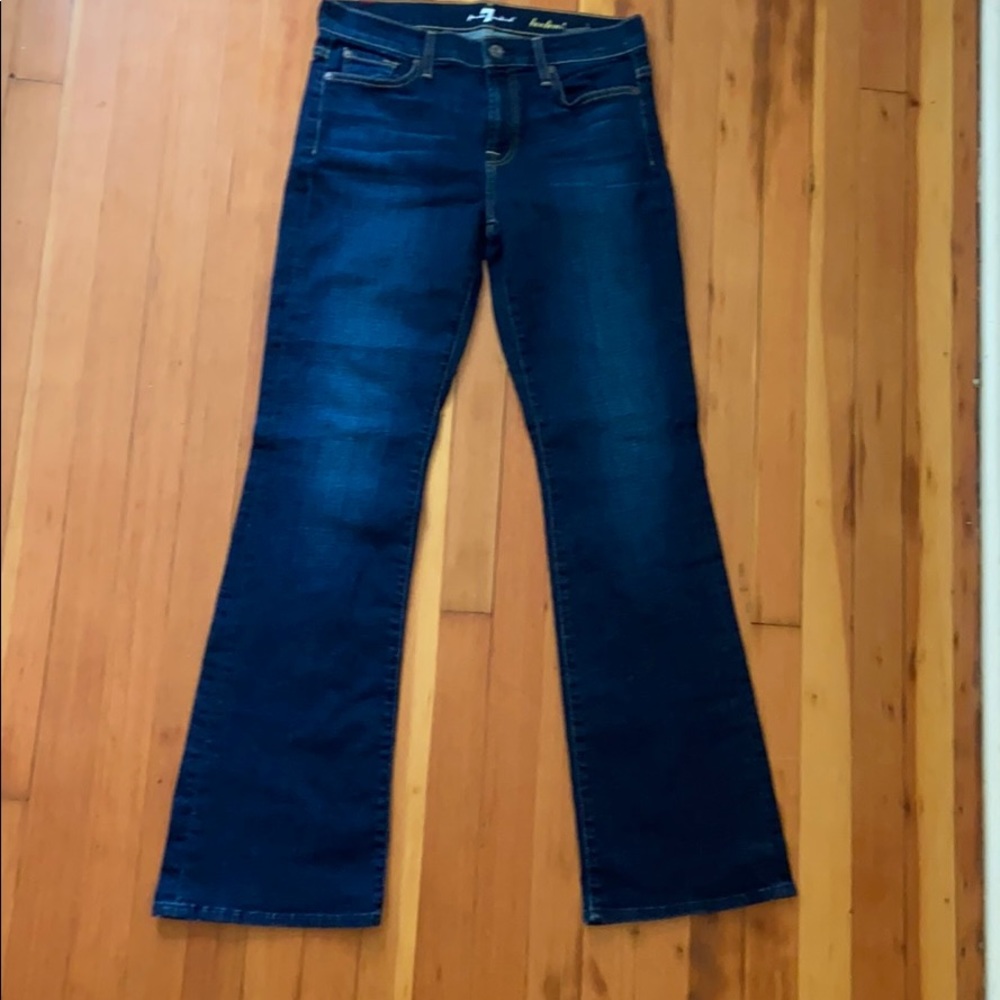 7 for all mankind dark wash bootcut jeans